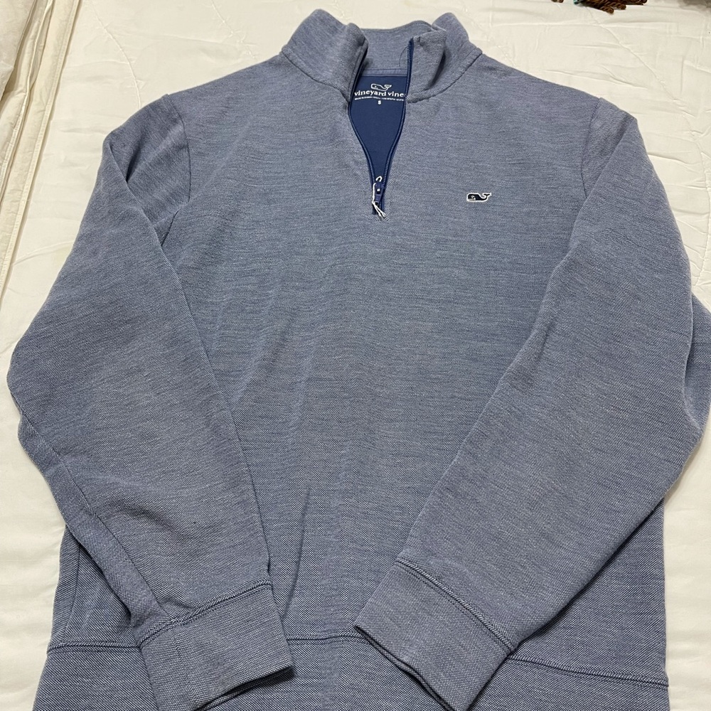 Vineyard Vines Small Quarterzip Heather Blue